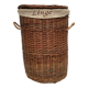 Vintage wicker laundry basket dimension: height -48cm- width -36cm- depth -23cm-