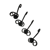 Black wrought iron coat hooks