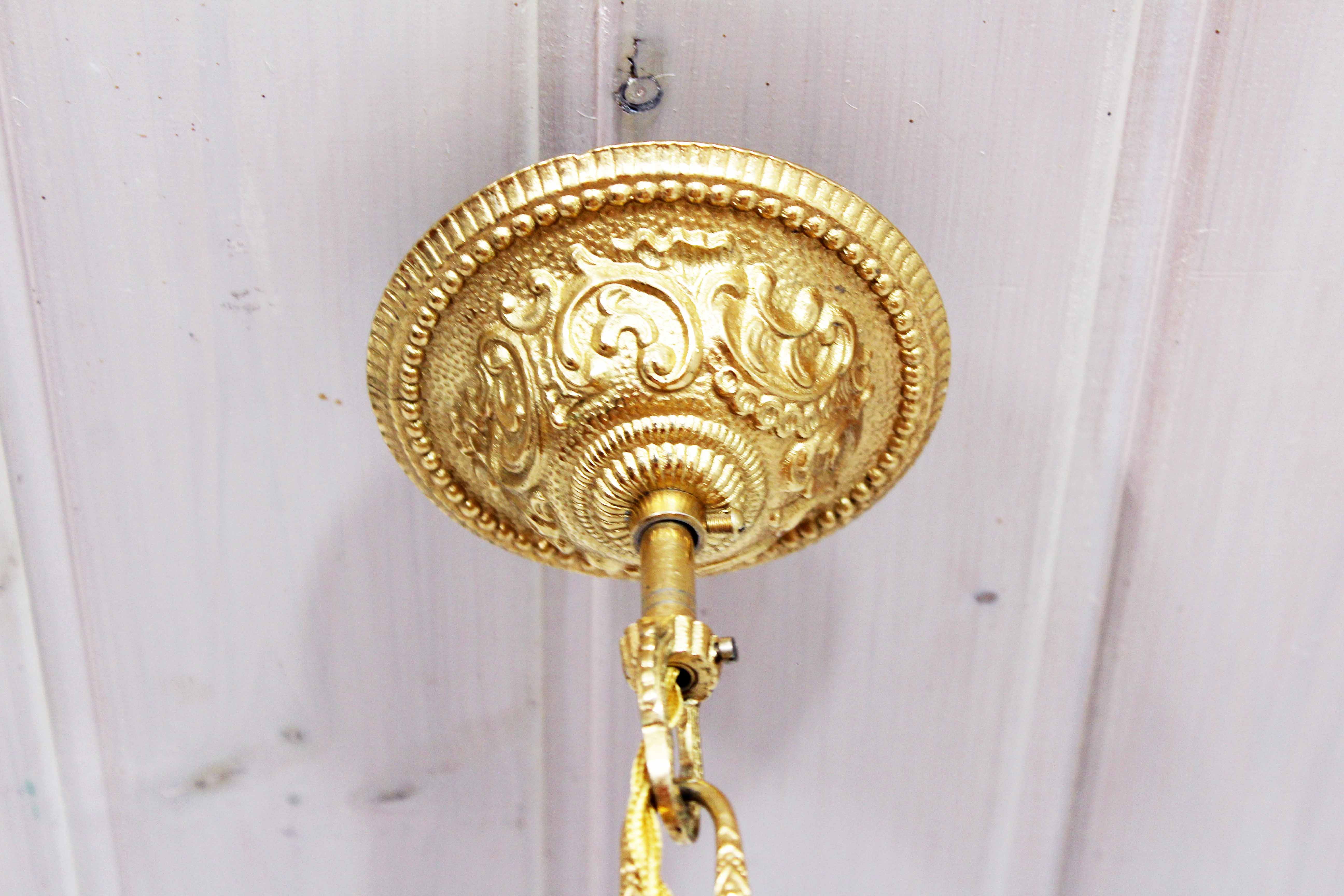 Palwa chandelier in crystal and brass
