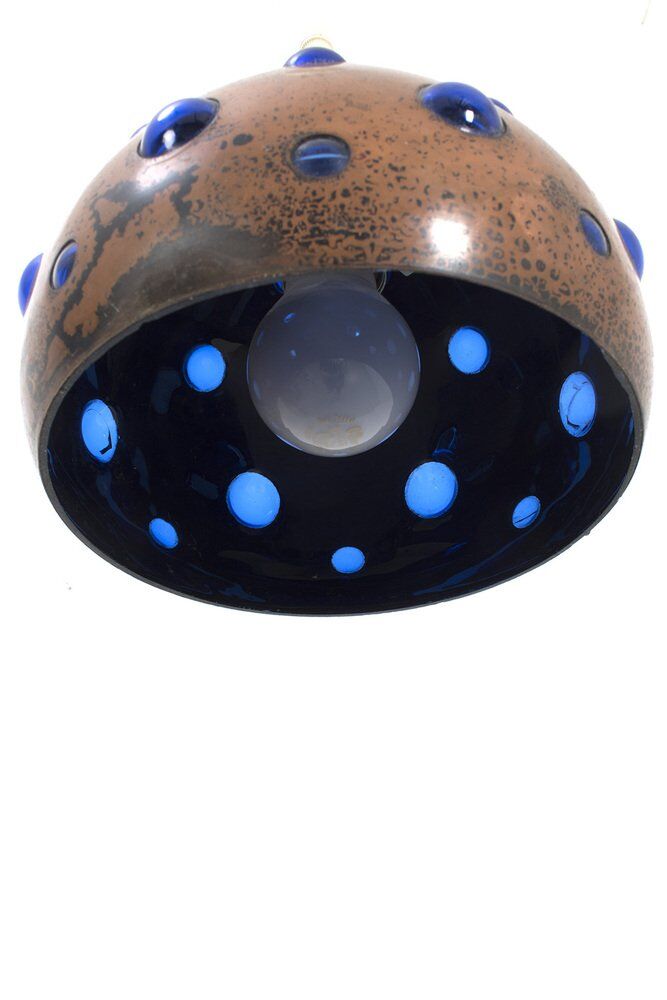 Lampe suspendue vintage couleur or