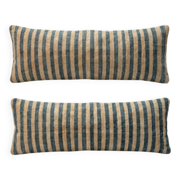 Lot de 2 housses de coussin kilim vintage 41x119 cm