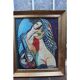 Modern Hungarian oil painting from the 1930s, tribute to Béla Kádár, nude female frame.