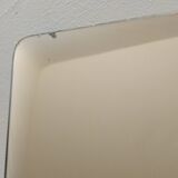 Postmodern Square Beige Wall Mirror with a Beveled Glass, Italy