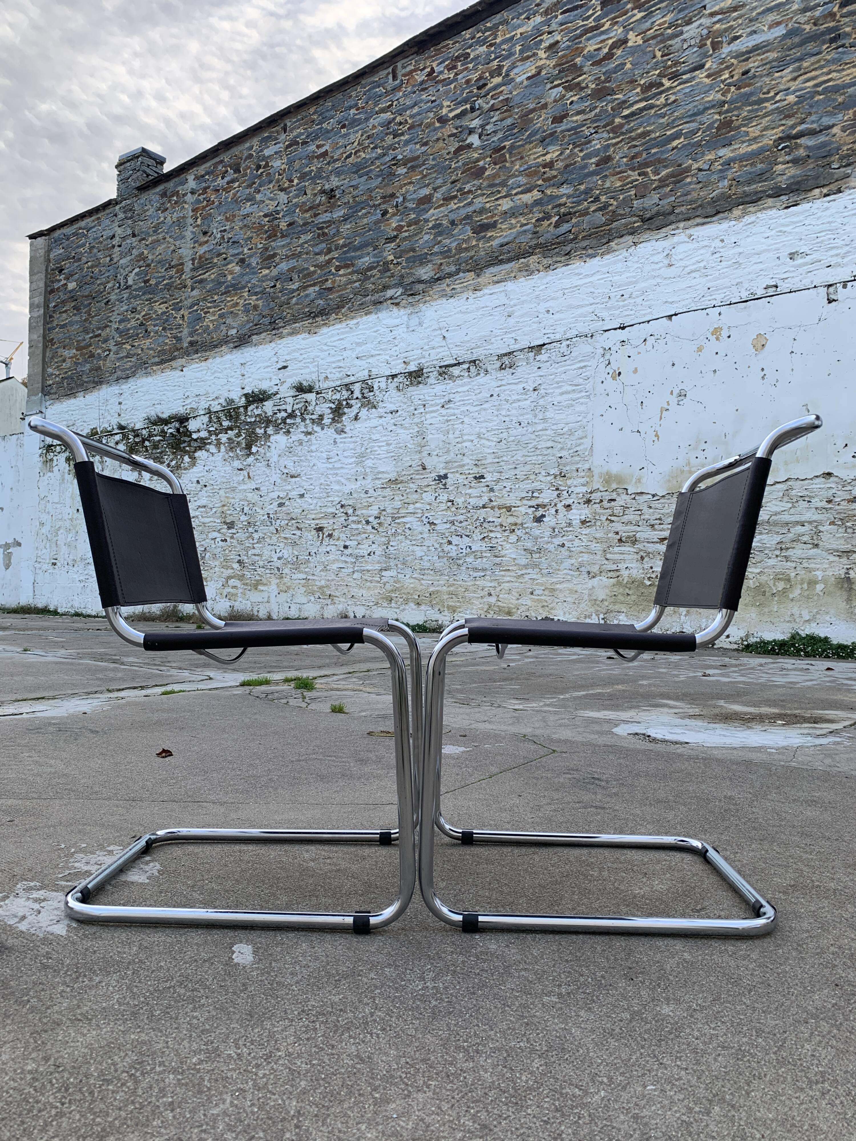 Pair of chairs B33 by Marcel Breuer