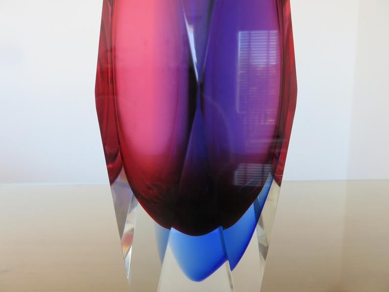 Vase Sommerso Murano design Luigi Mandruzzato 60s