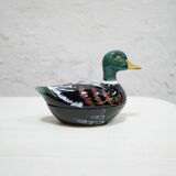 Vintage ceramic duck terrine by Michel Caugant