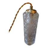 Vintage walking lamp - Transparent molded glass globe