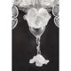 Applique murale en verre de Murano transparent et blanc floral de style vénitien