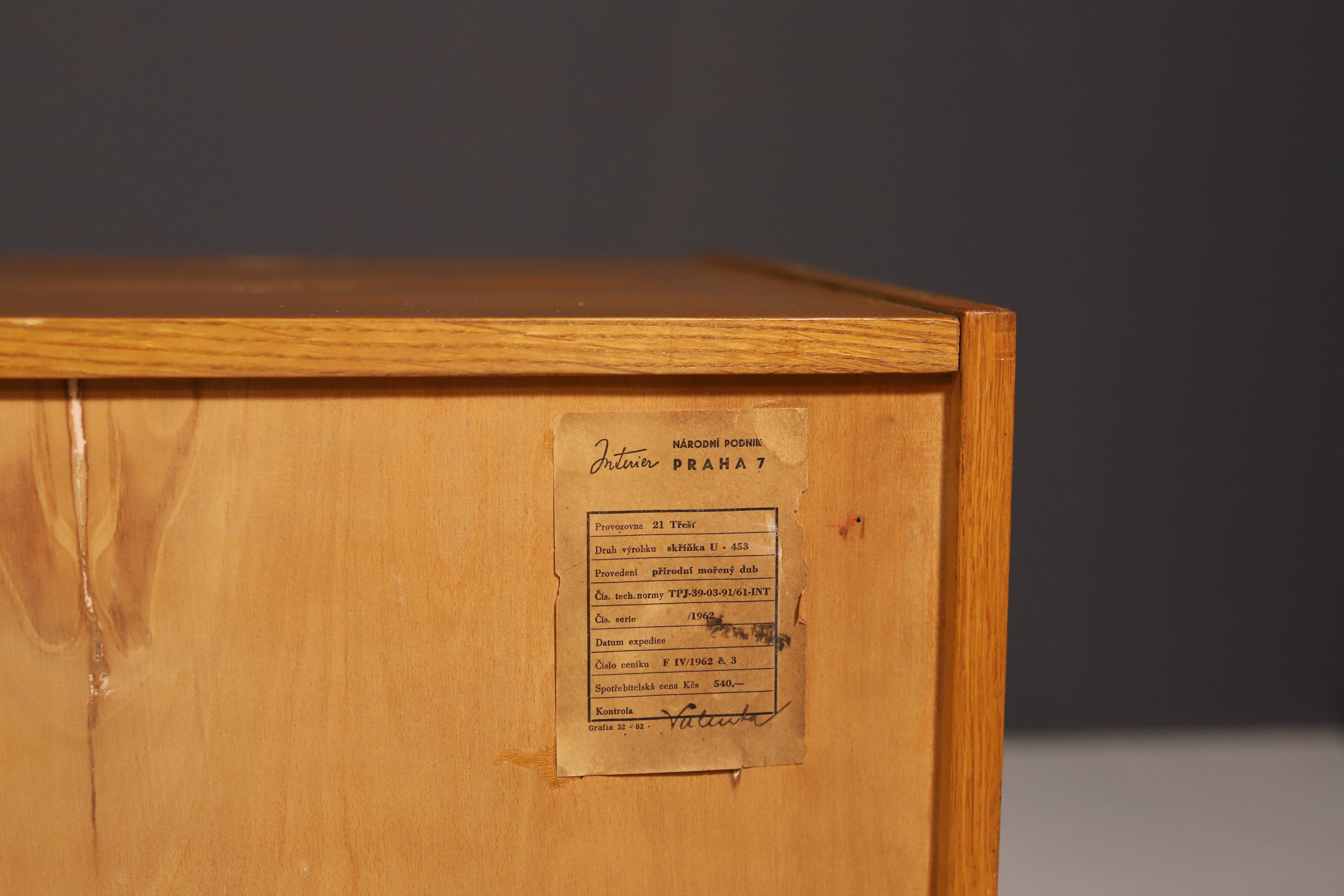 Mid century chest of drawers U458 by Jiří Jiroutek for Interiér Praha, Czechoslovakia, 1960´s