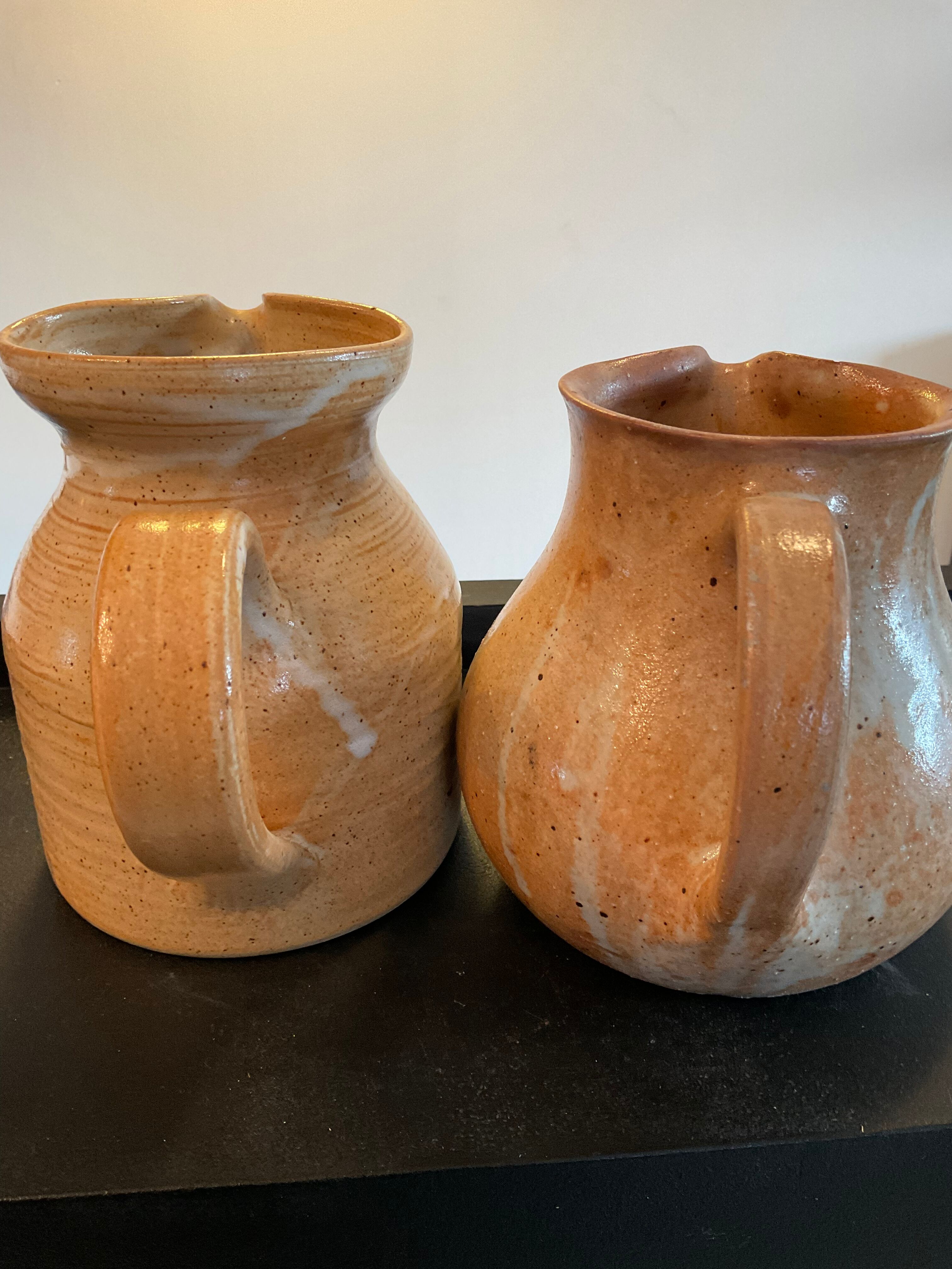 Pair of vintage stoneware jugs