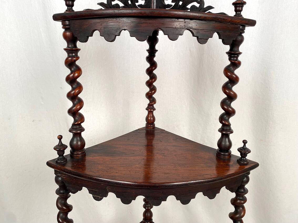 Rosewood corner shelf, Napoleon III period