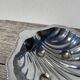 Silver-plated metal shell butter dish