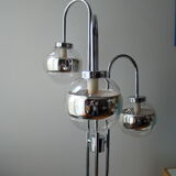 Lampadaire vintage 3 globes argentes