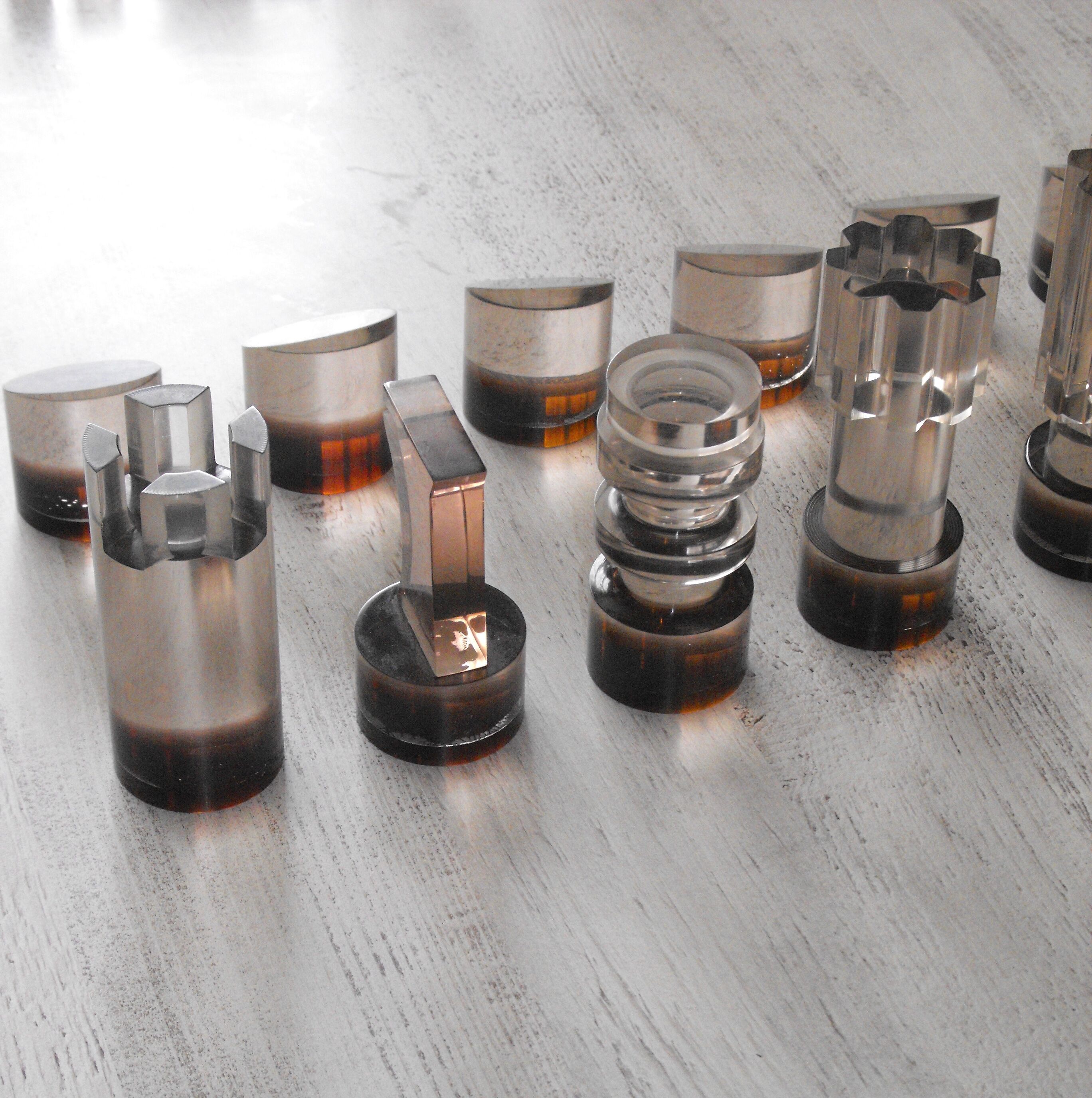 Michel Dumas chess game in altuglas 70s