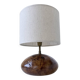 Brutalist olive wood table lamp 1970