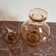 Carafe en verre topaze ambré Art Déco