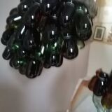 Art deco lamp, bunches of grapes in Murano glass, bronze base