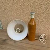 Vintage table lamp lamp IKEA design from Sweden in light solid wood with lampshade