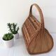 Basket in woven rattan from the 60's