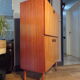 Vintage teak and leather secretary