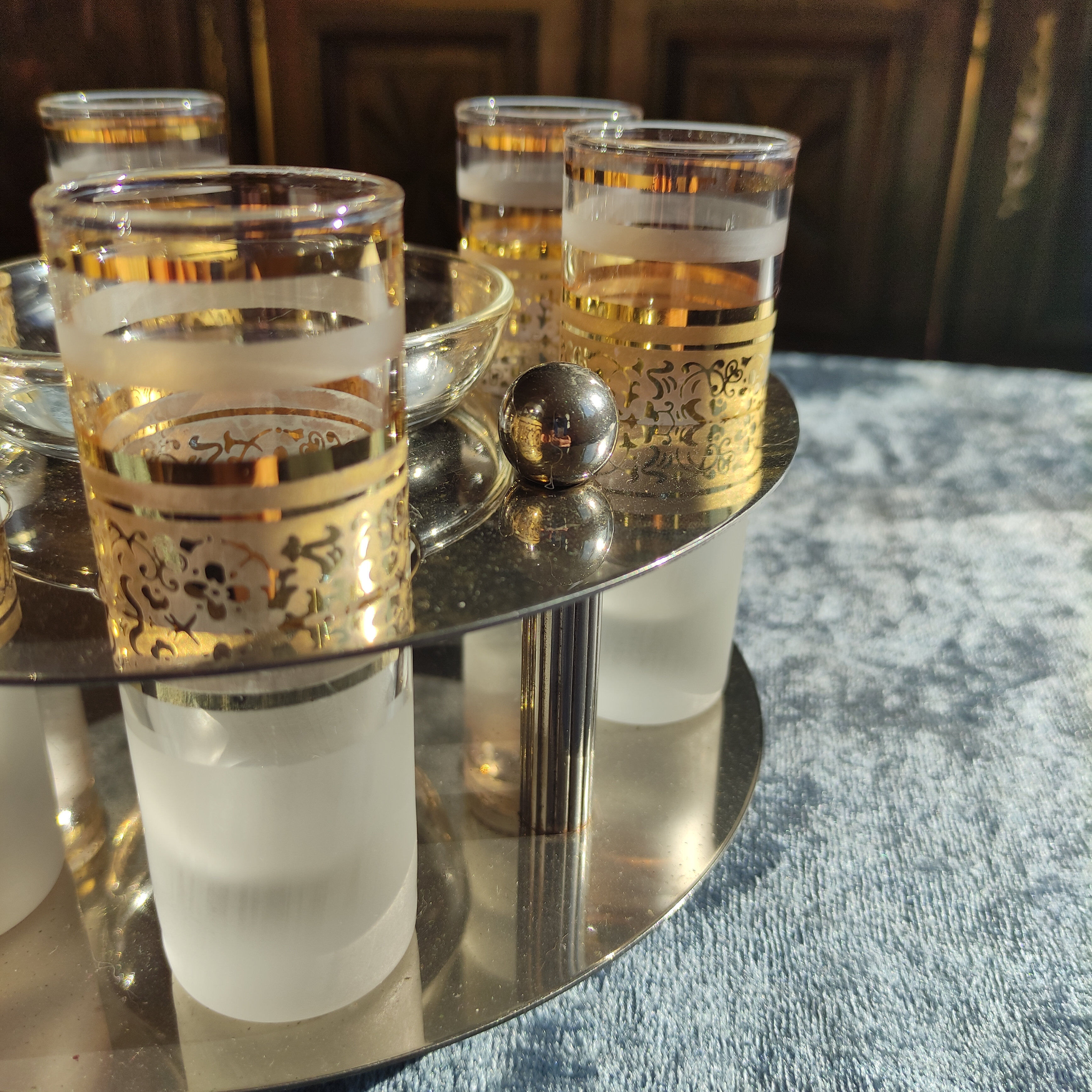 Service à vodka et caviar des années 50