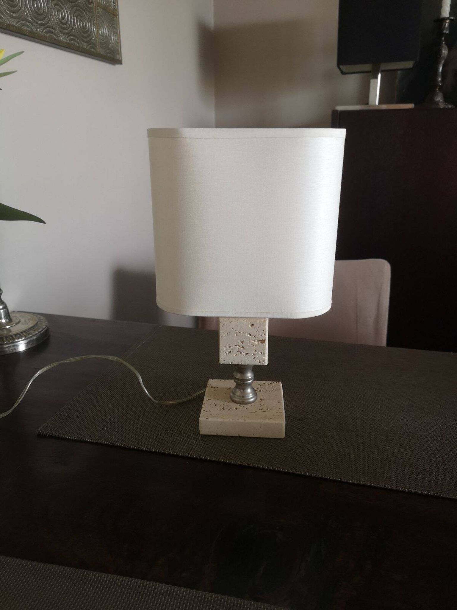 Lampe en travertin - Années 1960/70