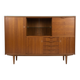 Buffet haut, meuble bar en teck, années 1960