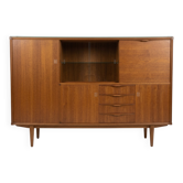 Buffet haut, meuble bar en teck, années 1960