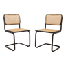 Pair of black Breuer B32 chairs restored, new stamps