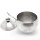 Mid-century modern sugar bowl, silver-plated brass, Poland, 1960s