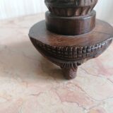 Charming rosewood totem-shaped lamp