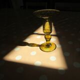 Green bubbled glass candlestick
