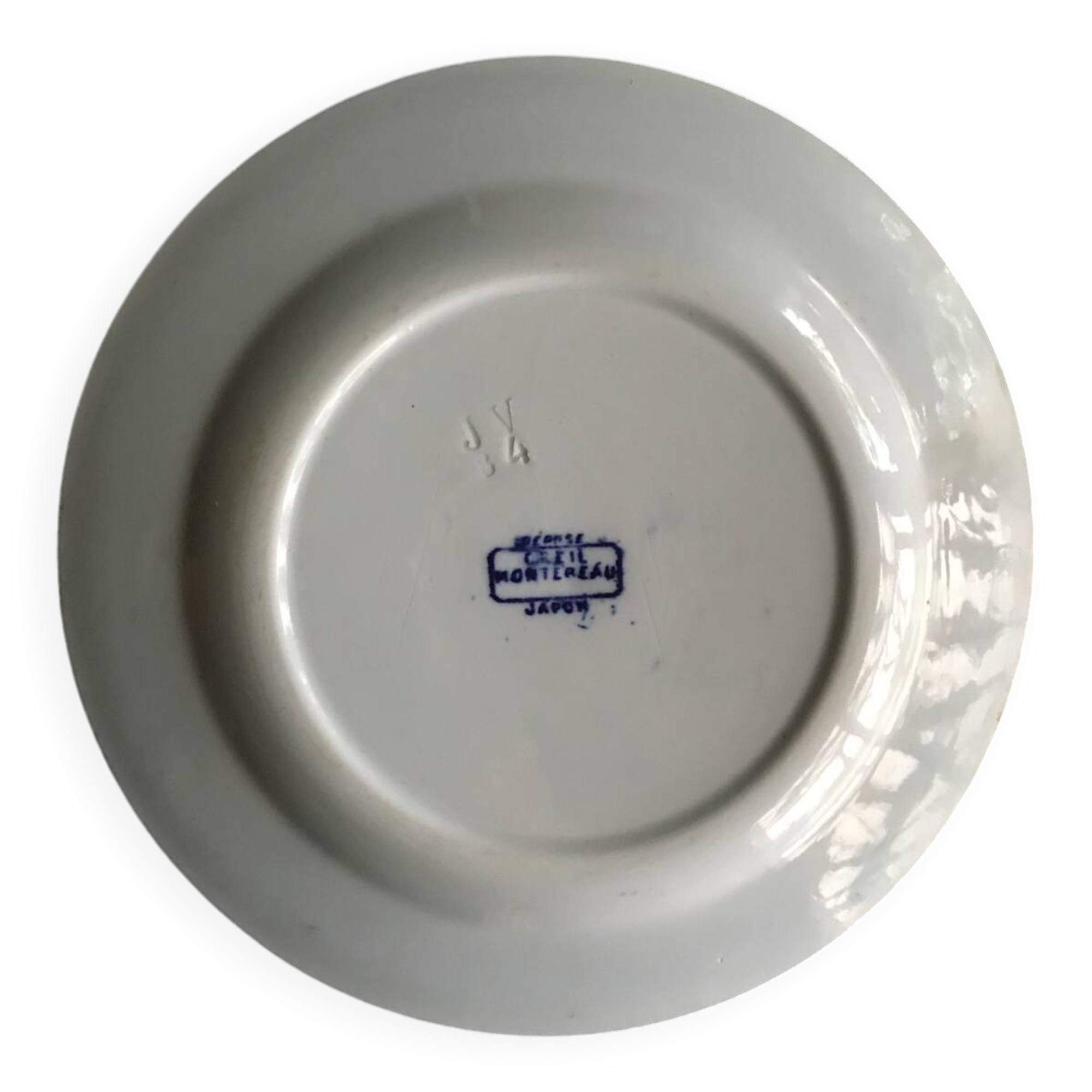 “Japan” earthenware dessert plate from Creil and Montereau