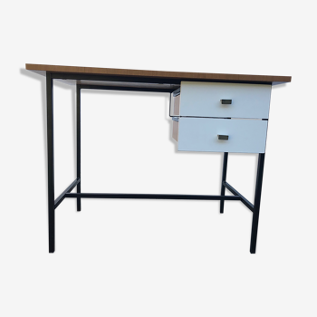 Bureau tiroirs blanc de Pierre Guariche édition Meurop  1960