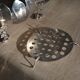 Silver-plated metal flower spike candlestick