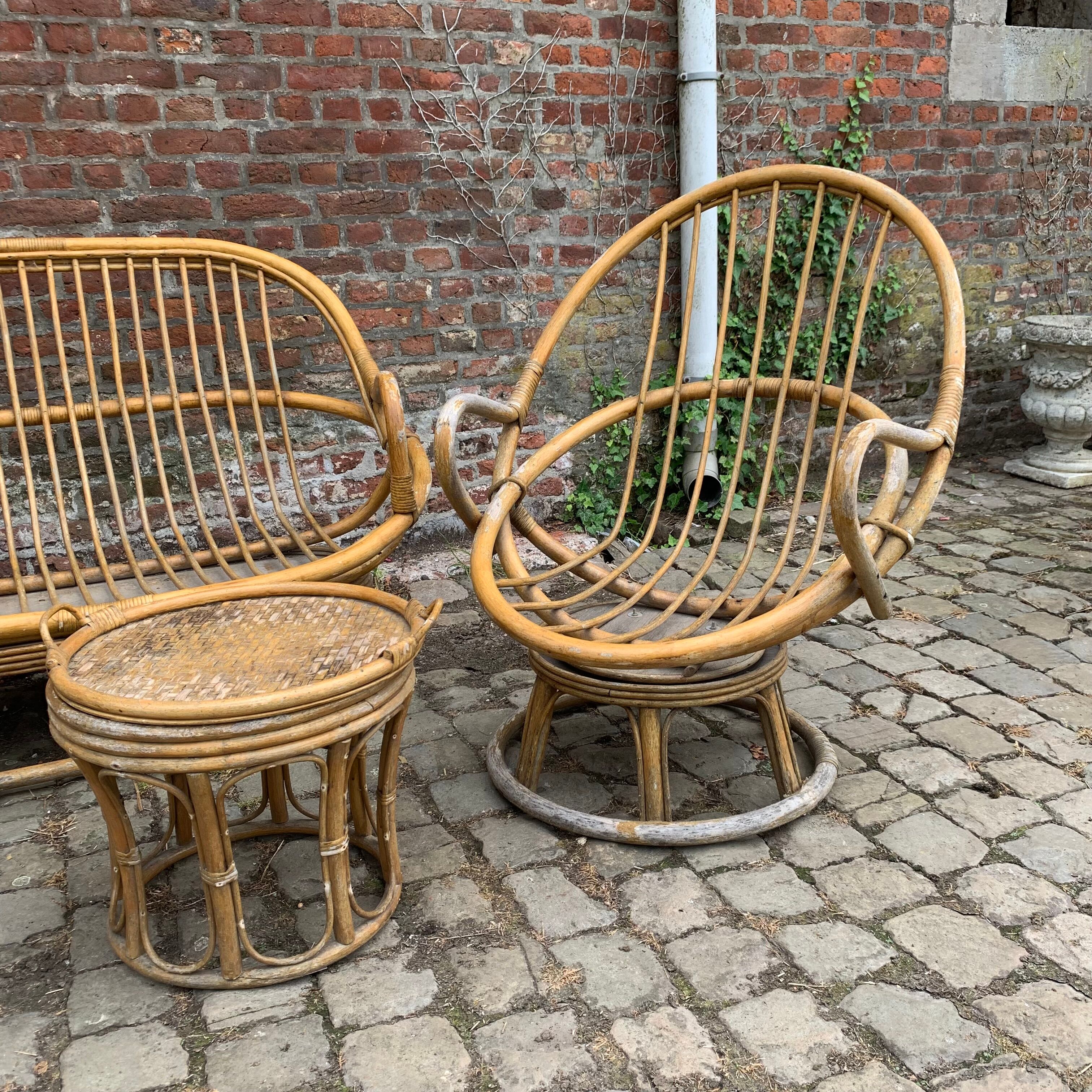 Rattan garden furniture