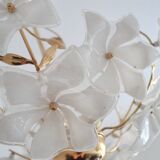 Italian lamp design glass flowers of the 70s