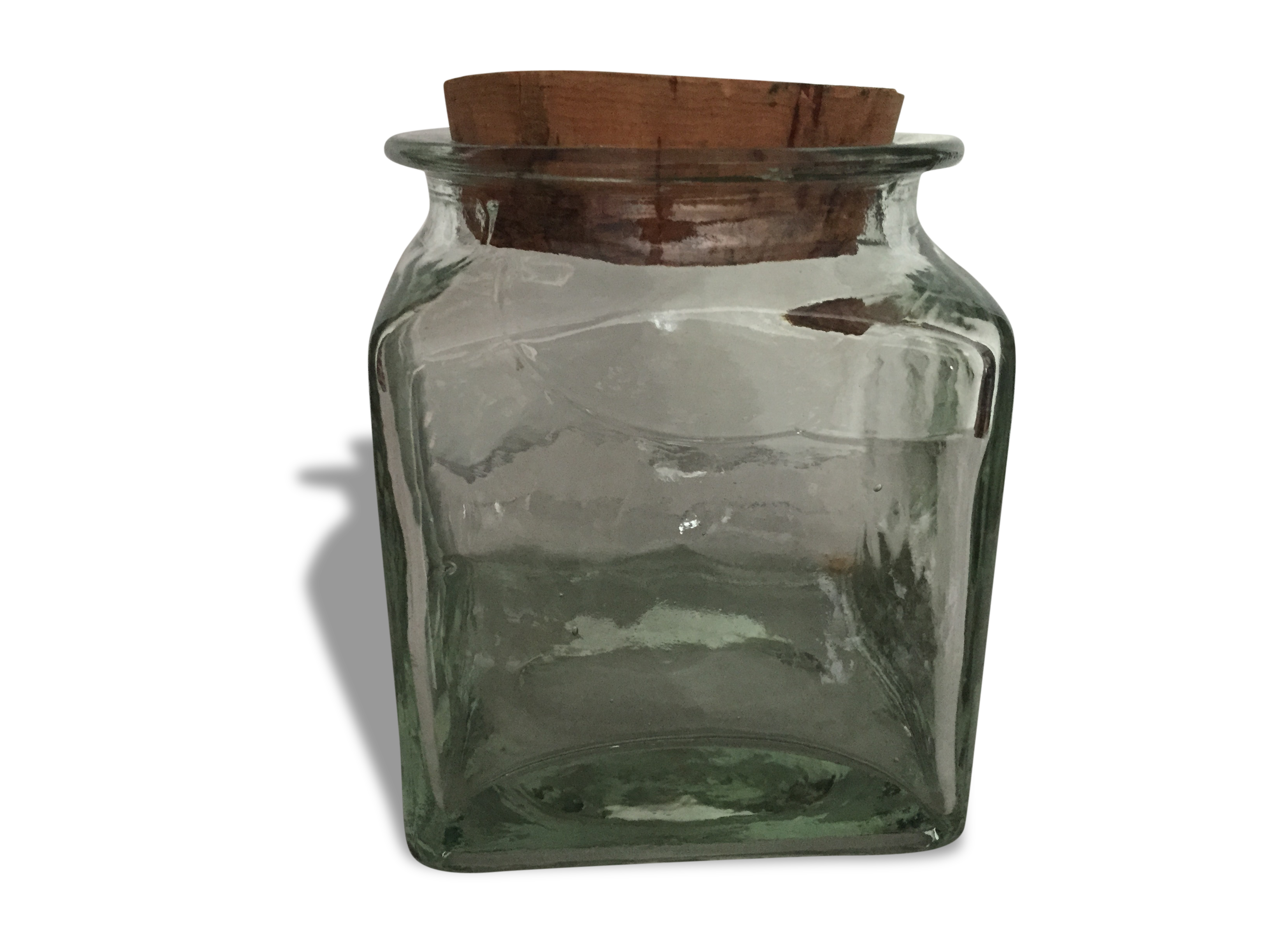 Square glass jar