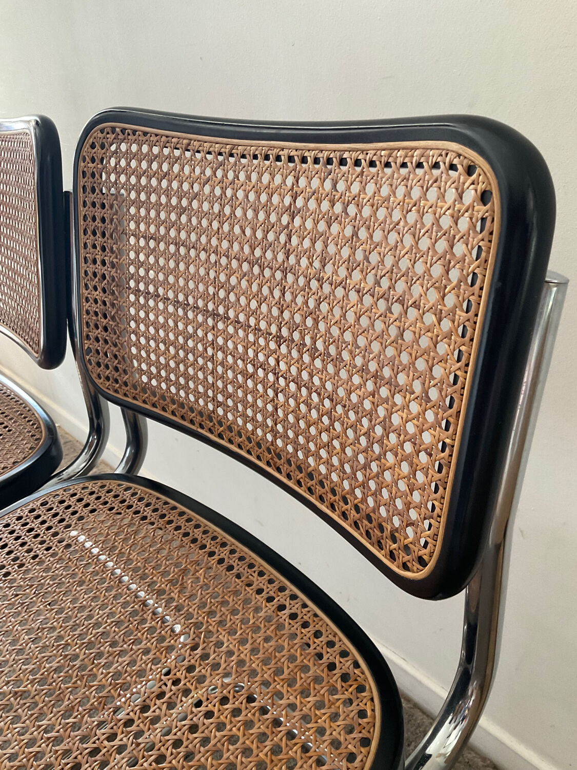 Series of 2 chairs Marcel Breuer Cesca B32