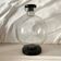 High-end Art Deco carafe in glass and "onyx"
