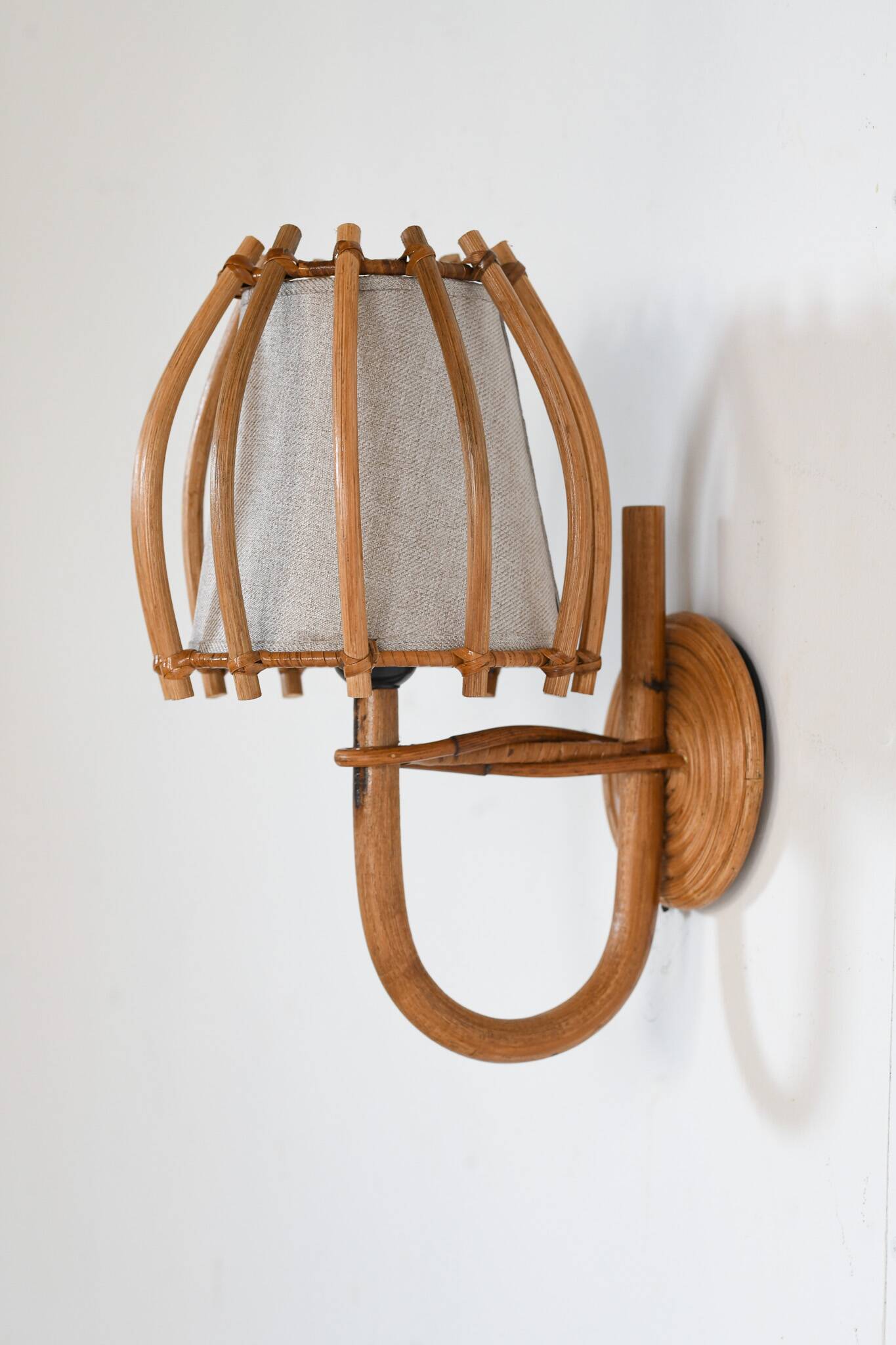 Rattan Wall Sconce (Pair)