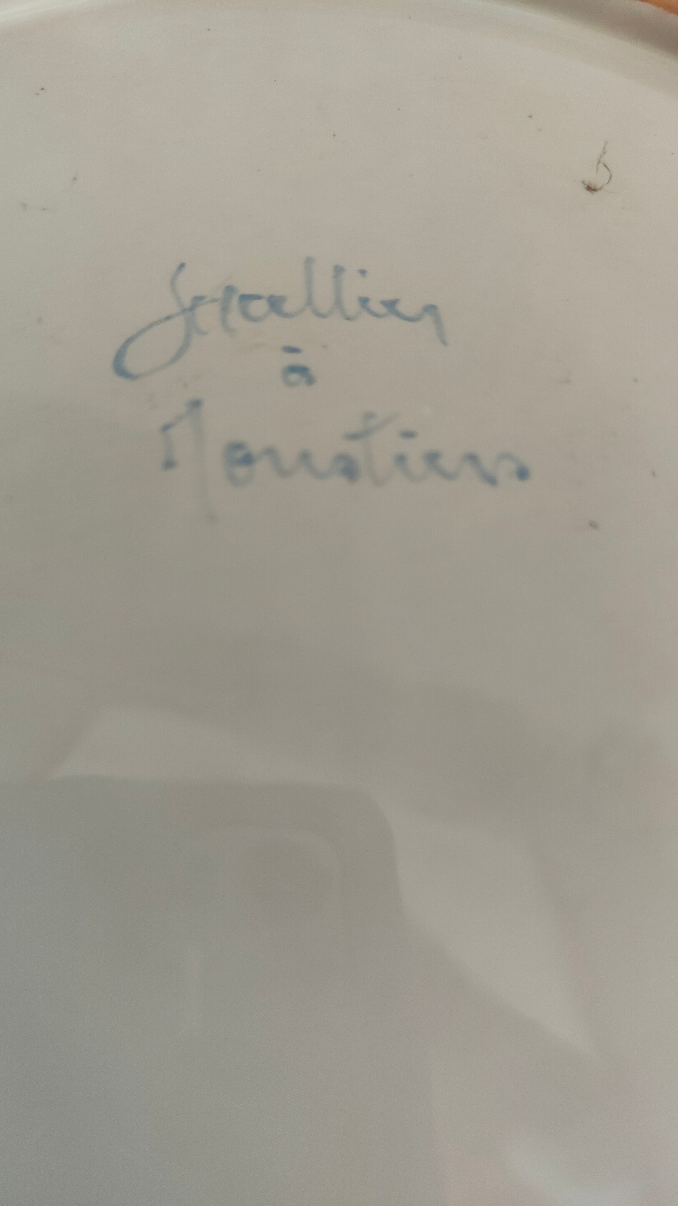 Moustiers plate signed lallier