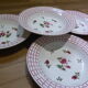 4 hollow plates Digoin Sarreguemines model Rosa