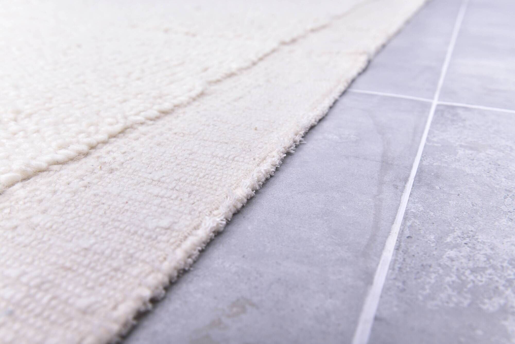 9x10 Handmade Wool White Moroccan Rug, 266x296Cm