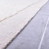 9x10 Handmade Wool White Moroccan Rug, 266x296Cm