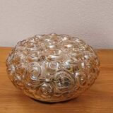 Set of 2 Helena Tynell ceiling lights in smoked glass, snail model from the 60s and 70s