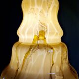Set of 3 Art Deco pendant lights in marbled opaline, 1920s-30s