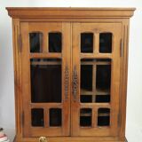 20th century solid walnut display case