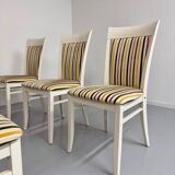 6 thonet gebruder designer chairs with crackle lacquer finish, 1980s vintage