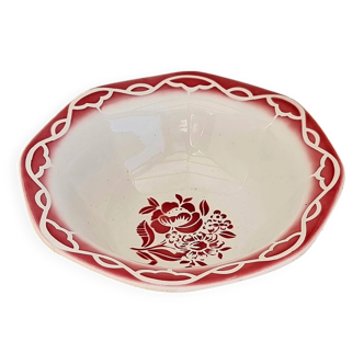Large salad bowl Digoin Sarreguemines Odette model